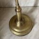 Large vintage lamp in brass with a pink opaline shade.