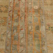 Long Narrow Vintage Persian Runner Rug, Brown & Orange Hallway Rustic Decor