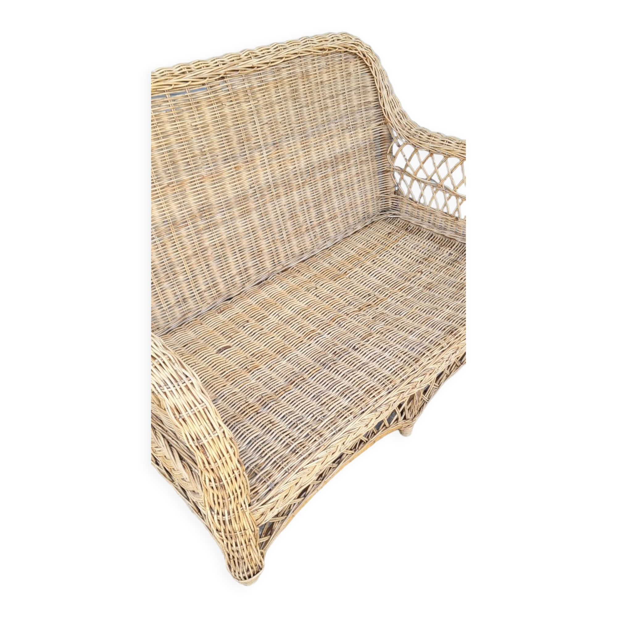 Rattan and wicker sofa 1960