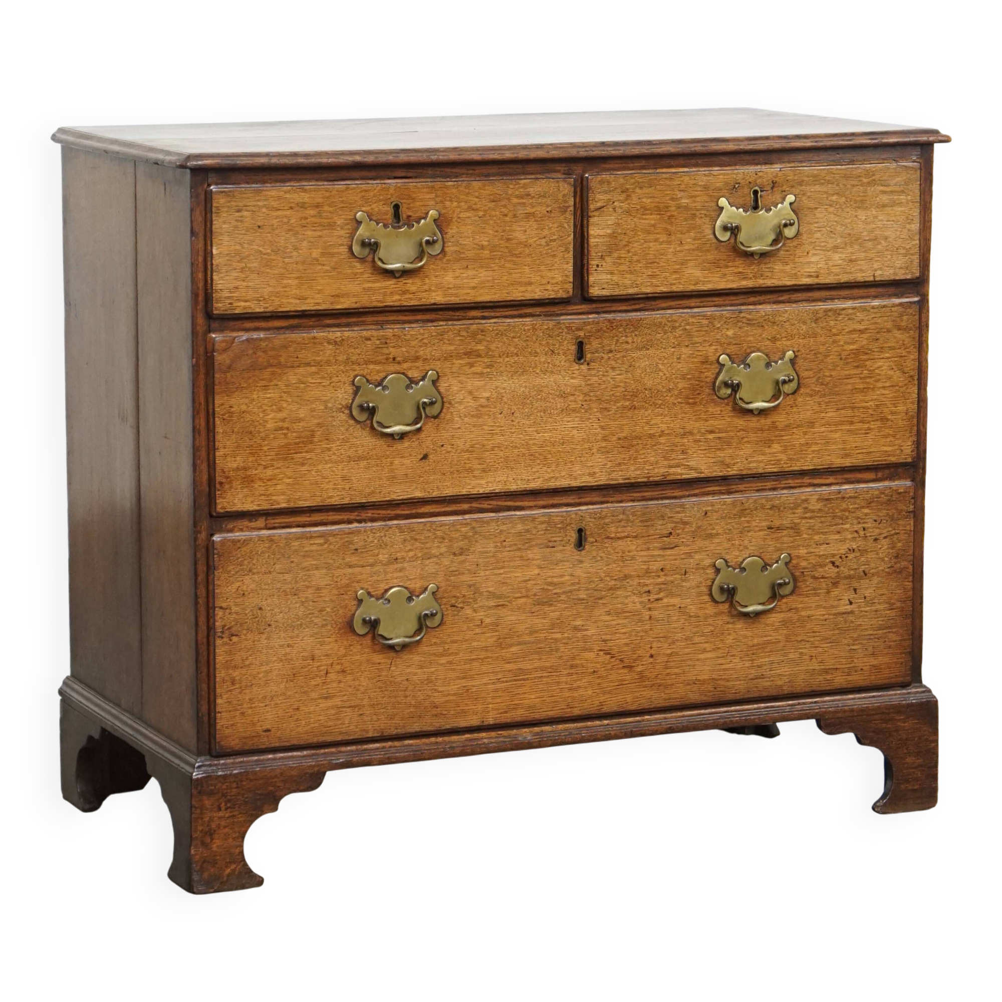 Antique 18th-Century English Oak Chest of Drawers