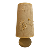 stone lamp with its lampshade in dried flowers 1970