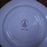 6 floral half porcelain deep plates KIFO Amandinoise