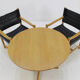 Set of Danish black leather armchairs and coffee table by ditte and adrian heath, 1960s