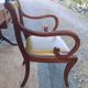 English lion paw desk and lyre armchair, leather, extensions