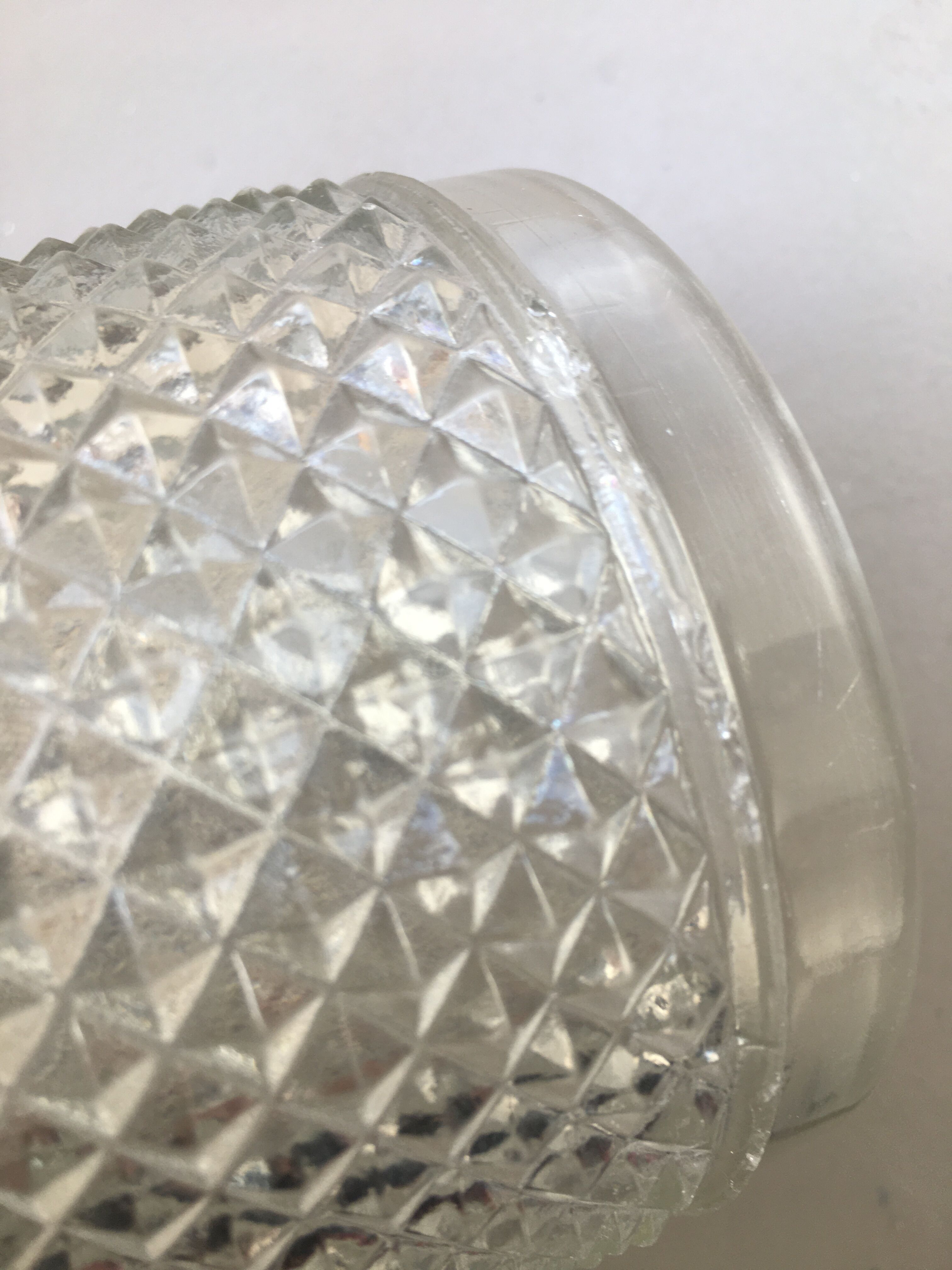 Transparent diamond tip walking glasses