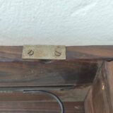 Shelving shelf pot holder vintage kitchen storage in rustic fir