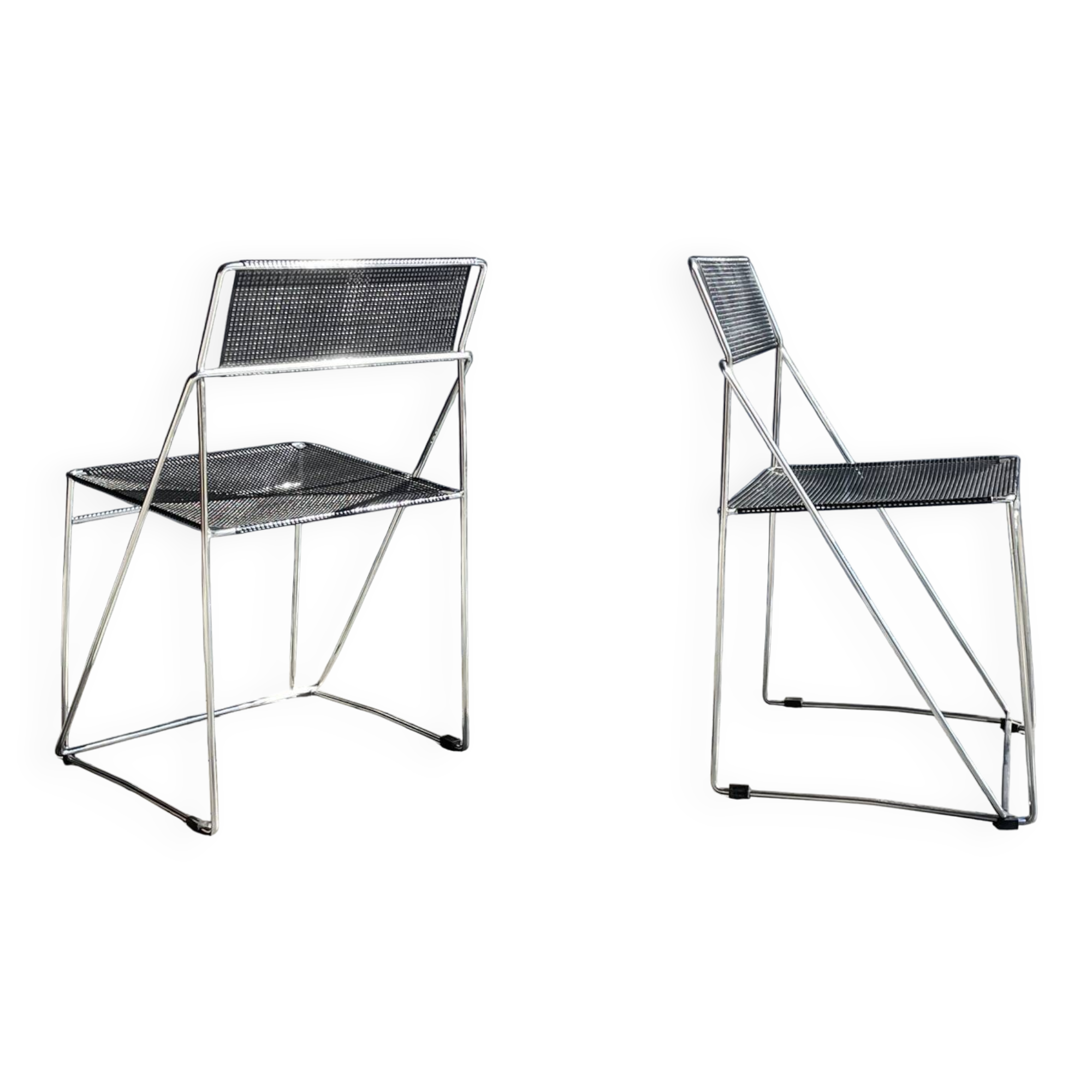 HYBODAN AS / chaises empilables vintage Nuova X-line / Niels Jørgen Haugesen
