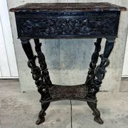Ethnic carved wooden worker's furniture