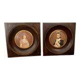 Two miniatures Napoleon and josephine