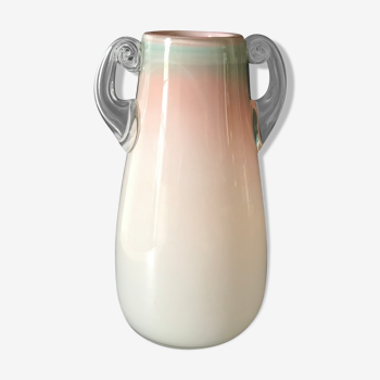 Vase colored glass pink