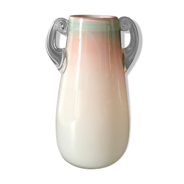 Vase colored glass pink