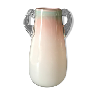 Vase colored glass pink