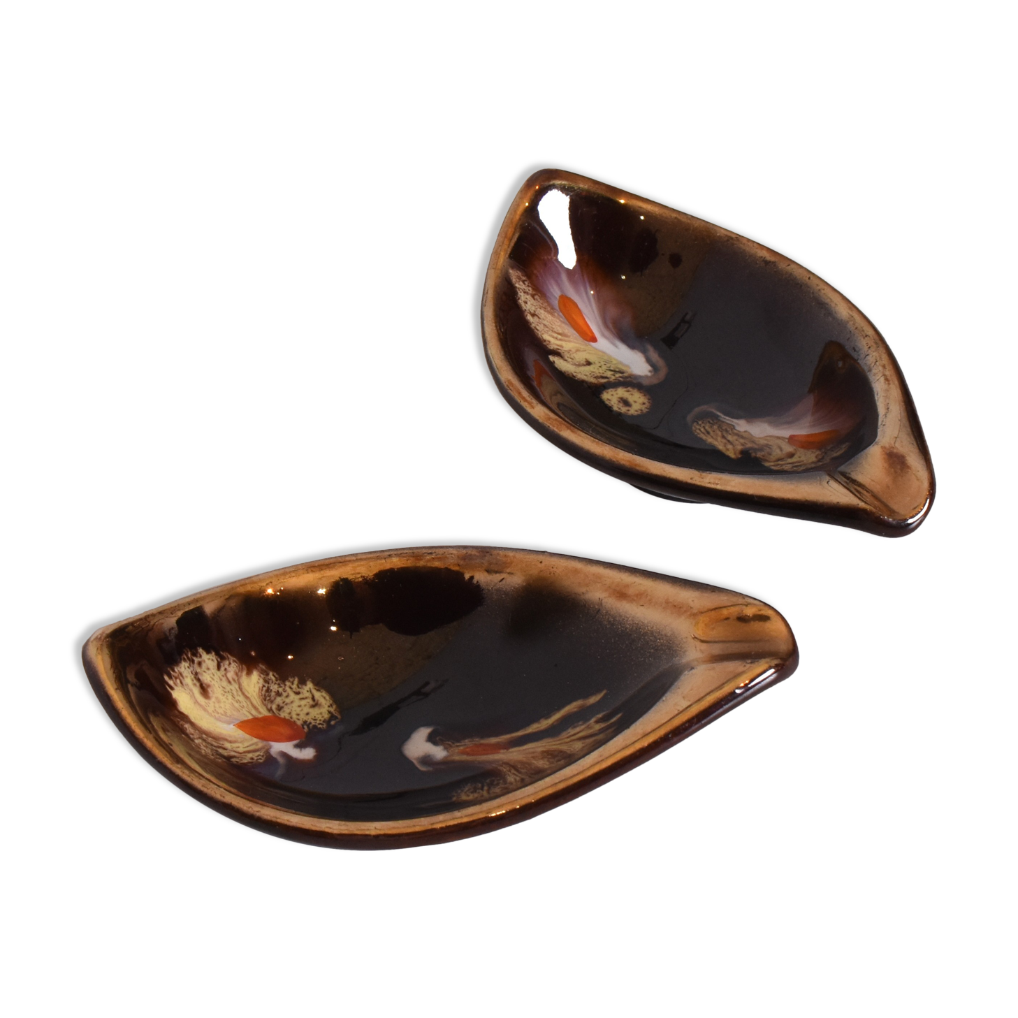 Pair of ashtrays, Jasba Keramik, Germany, 1970s