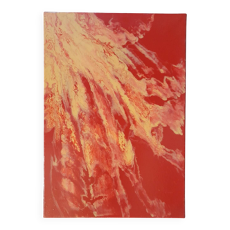 Red and yellow abstract painting