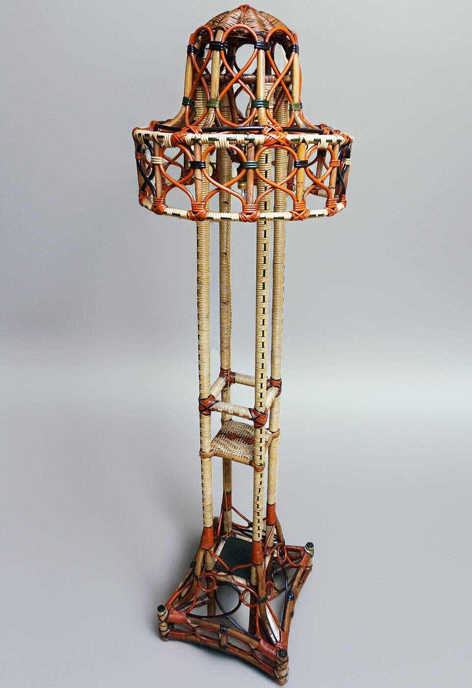 Rattan Wicker Floor lamp, around 1900