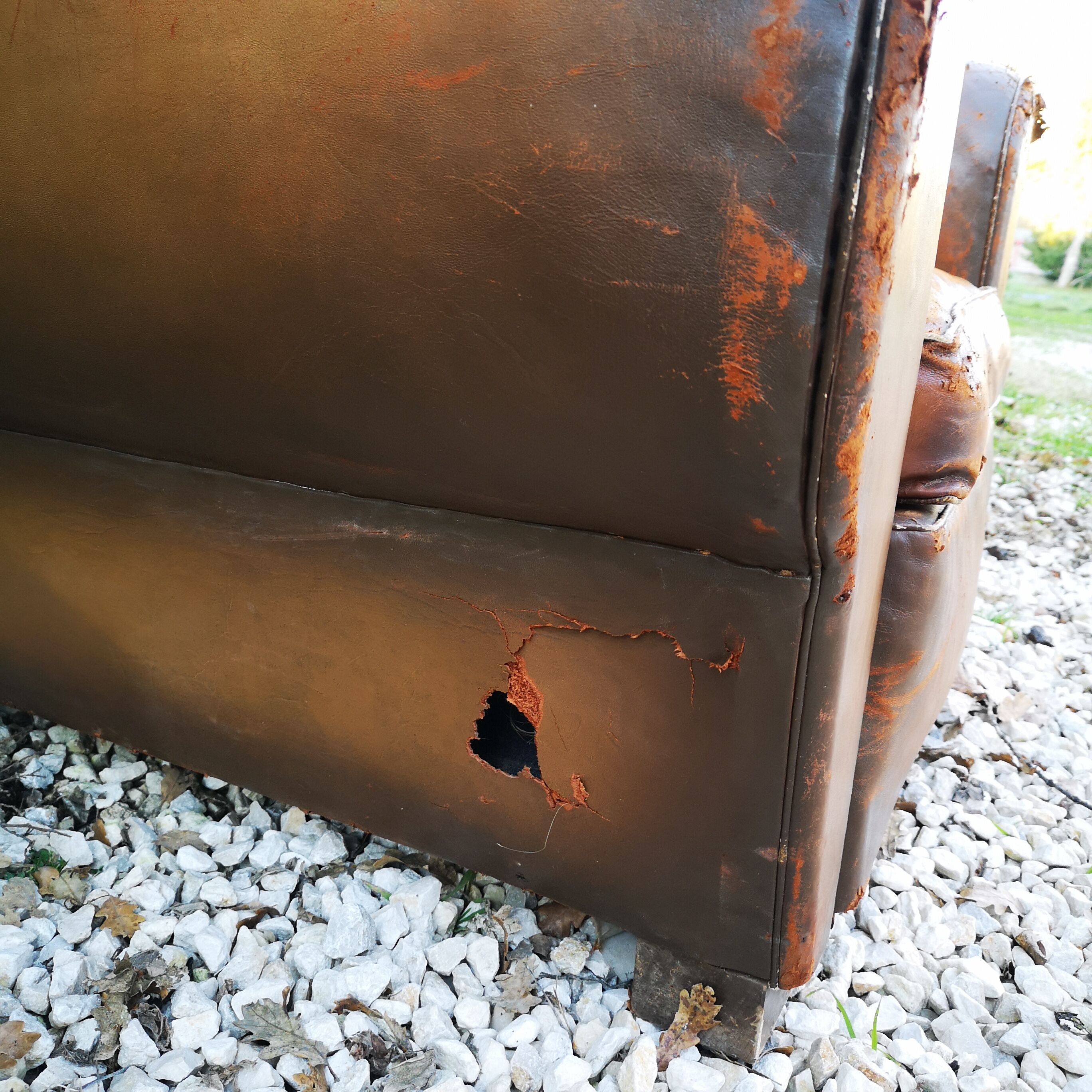 Leather club chair