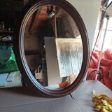Miroir ovale en chêne