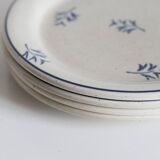 4 plates with earthenware desserts from St Amand