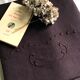 Old linen and cotton sheet tinted eggplant