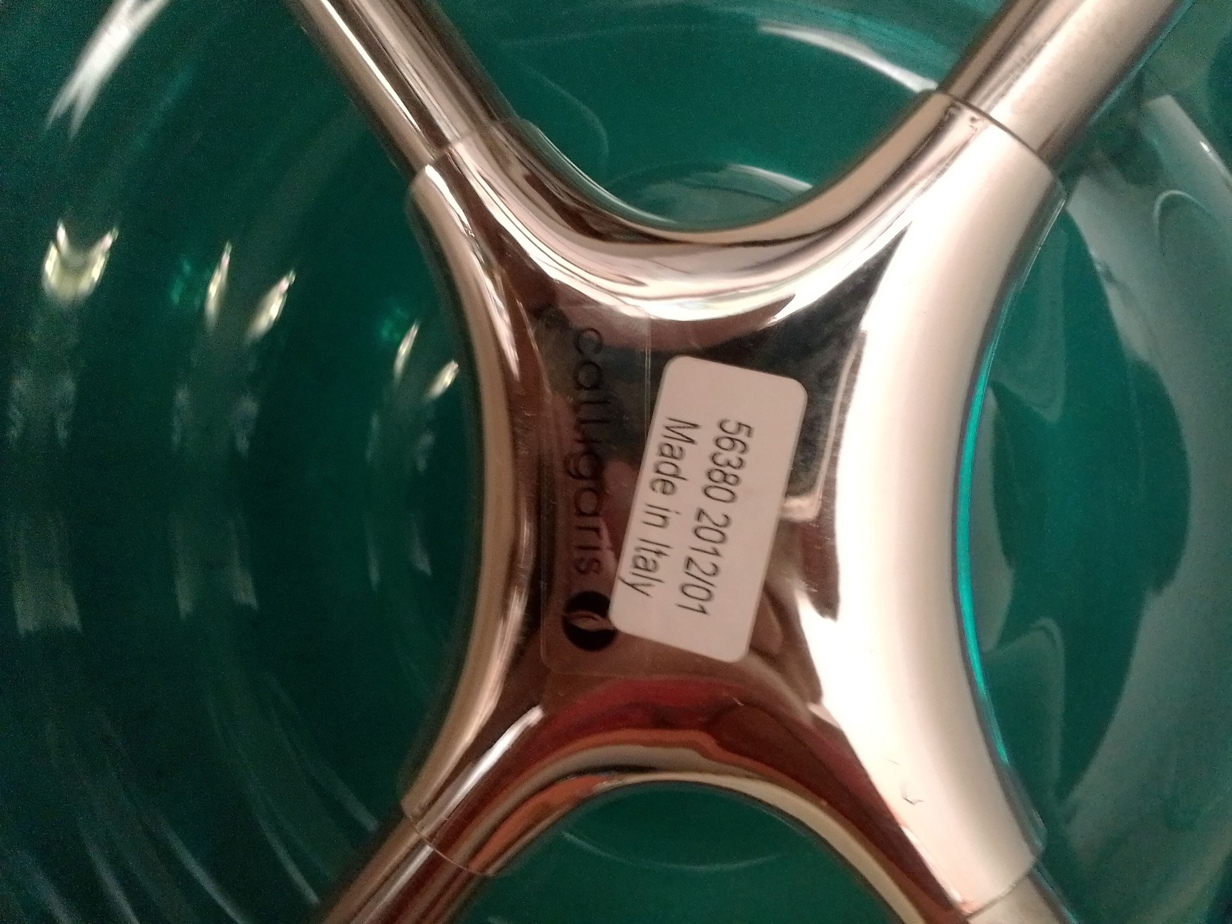 Blue polymer plastic chair Calligaris