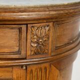 Small Beech Drum Table, Louis XVI style – 1920