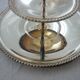Silver metal cake display