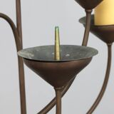 Candélabre de sol unique, forgé à la main, Pays-Bas, vers 1925-1938