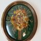 Domed glass frame with its bouquet of dried flowers