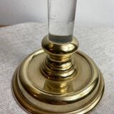 Bougeoir en laiton et lucite