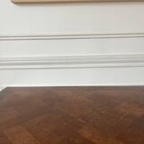 Antique beaded wood side table
