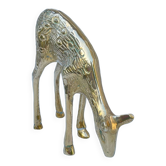 Vintage fawn solid brass animal