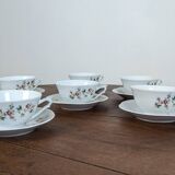 Service à café 12 pièces en porcelaine de Sologne France