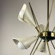 Metal chandelier mid-century modernist by Stilnovo, 1970s
