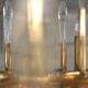 Italian brass chandelier with glass icicles from Sciolari, 1970