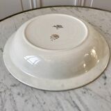 hollow dish Digoin Sarreguemines model "Martine" green and golden 50s