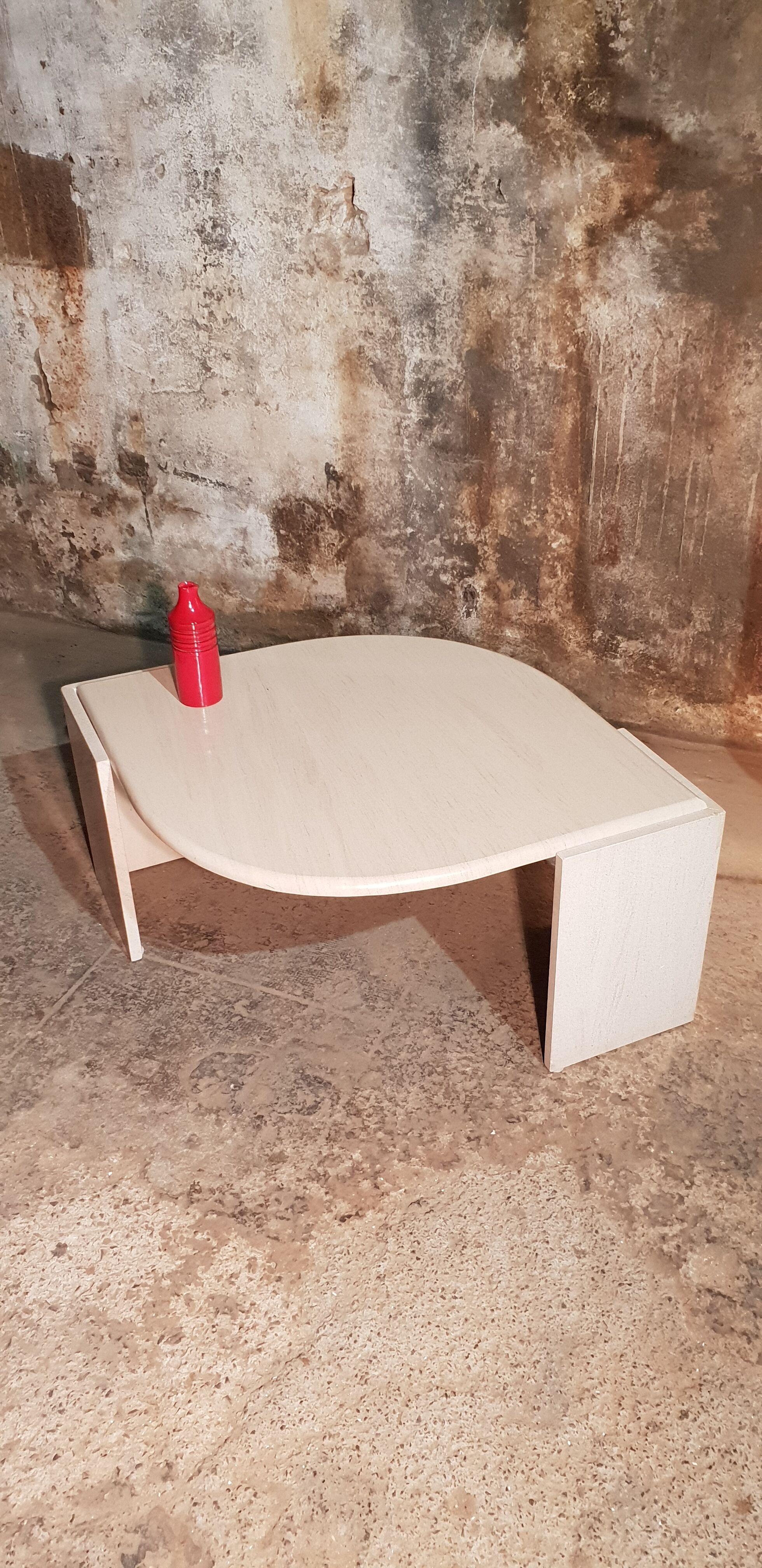 Travertine coffee table