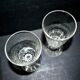 Verres à café de Bistrot Mazagran ancien 1900 en verre soufflé épais et taillé