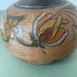 Cloisonné brass vase with floral motifs