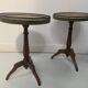 Pair of Louis XVI style pedestal tables in stained beech, 20th century