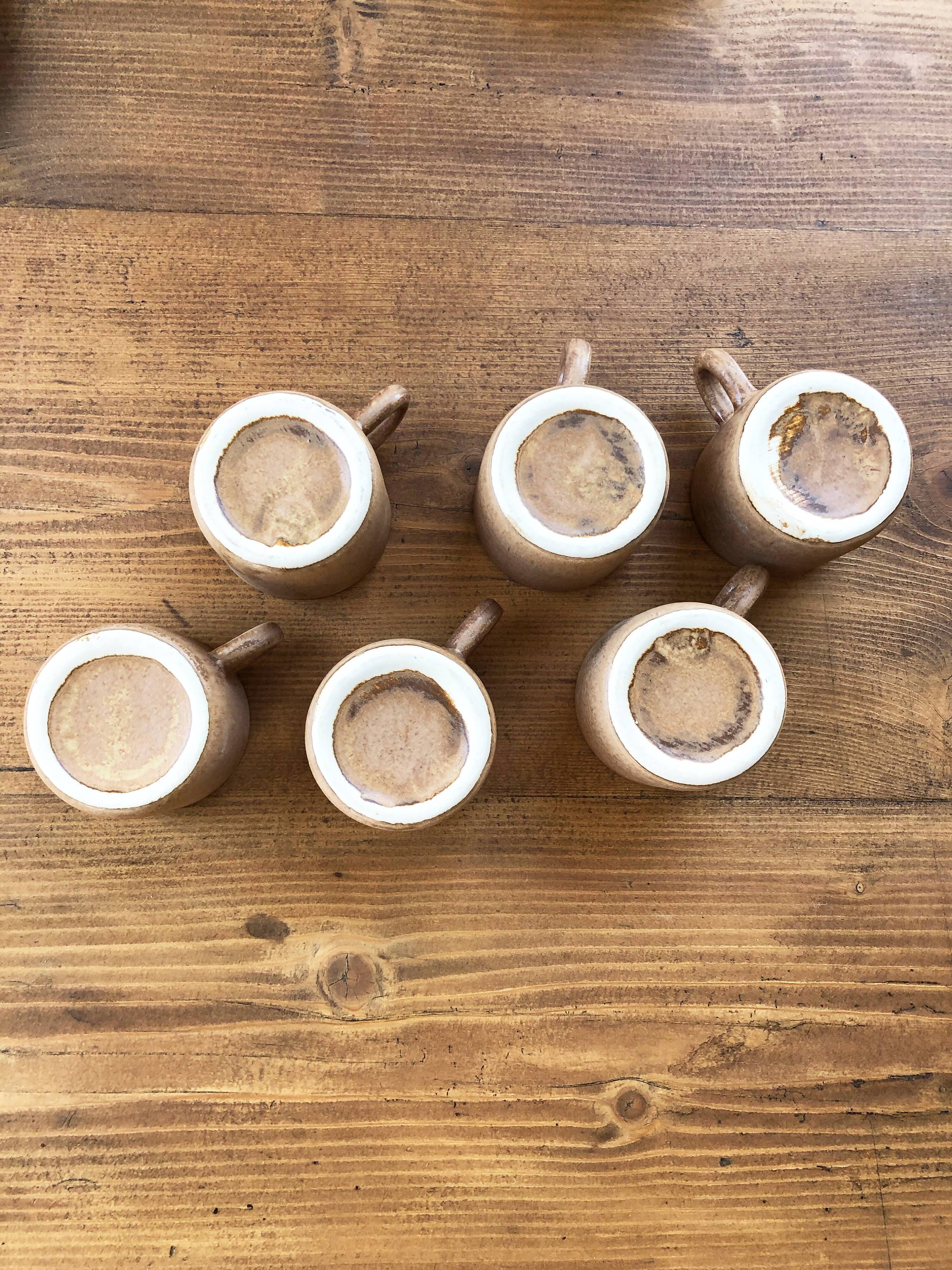 Set théière et tasses en grès