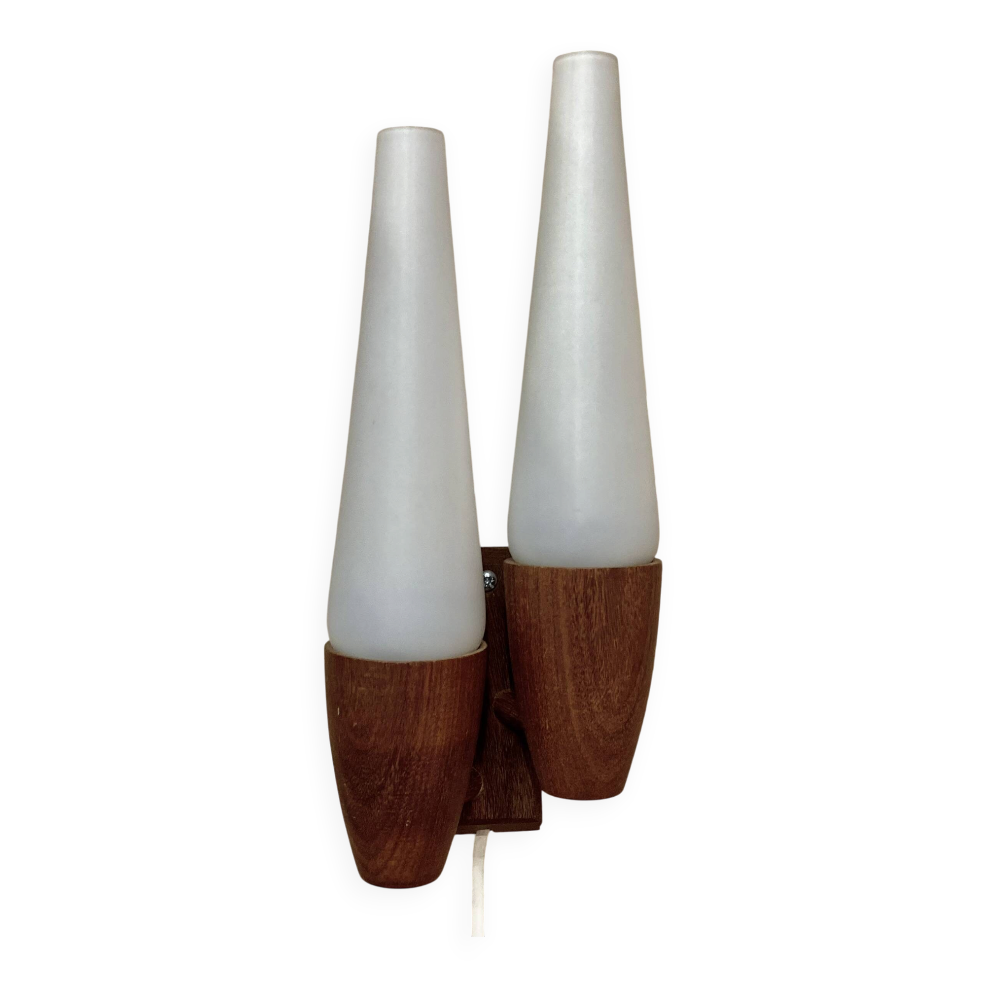DOUBLE OPALINE APPLIQUE 1950 "SCANDINAVIAN DESIGN".