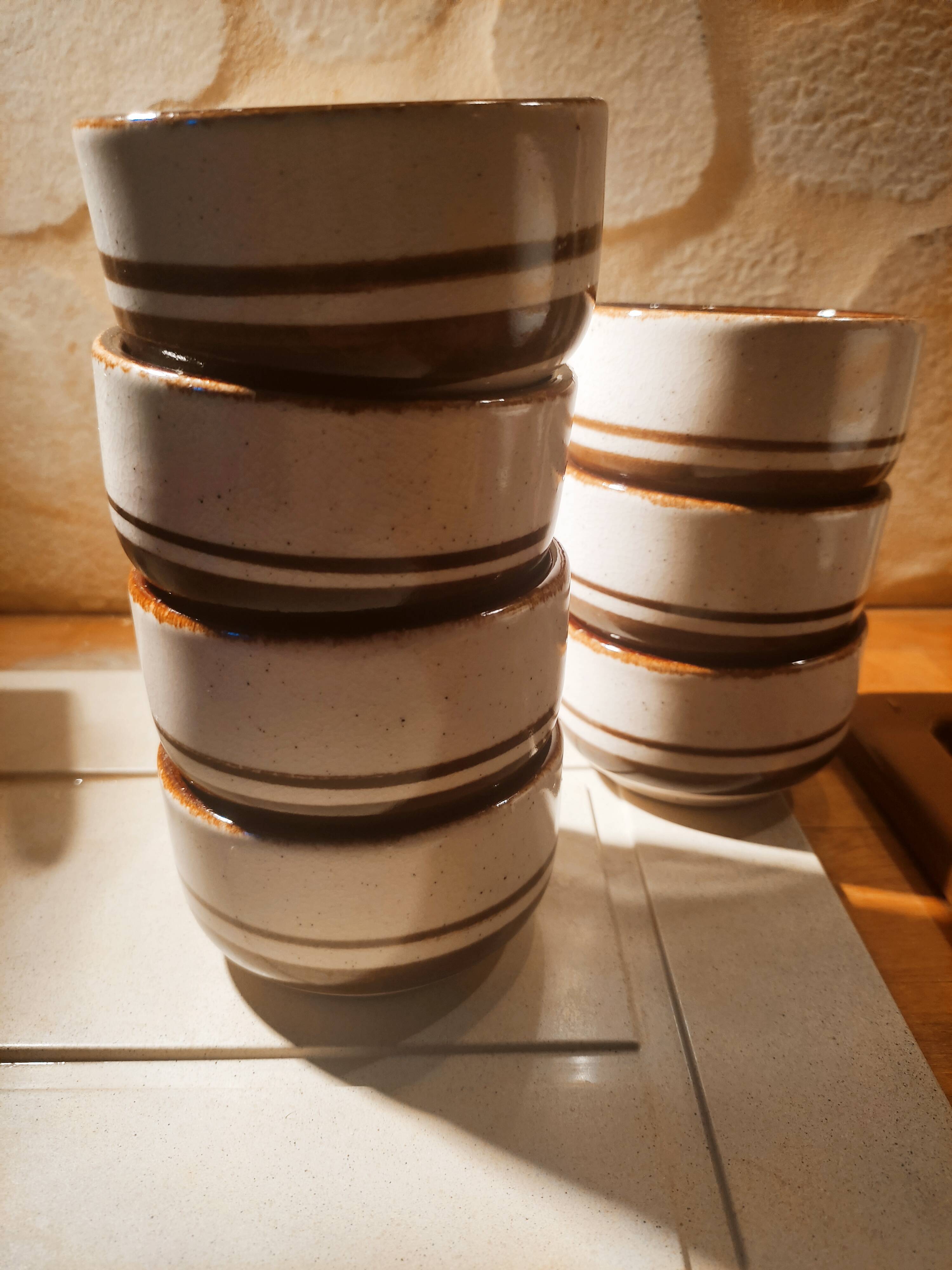 7 ceramic ramekins from West Germany