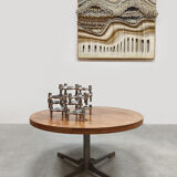 Vintage Dutch design round coffee table side table