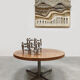 Table d'appoint ronde en design néerlandais vintage