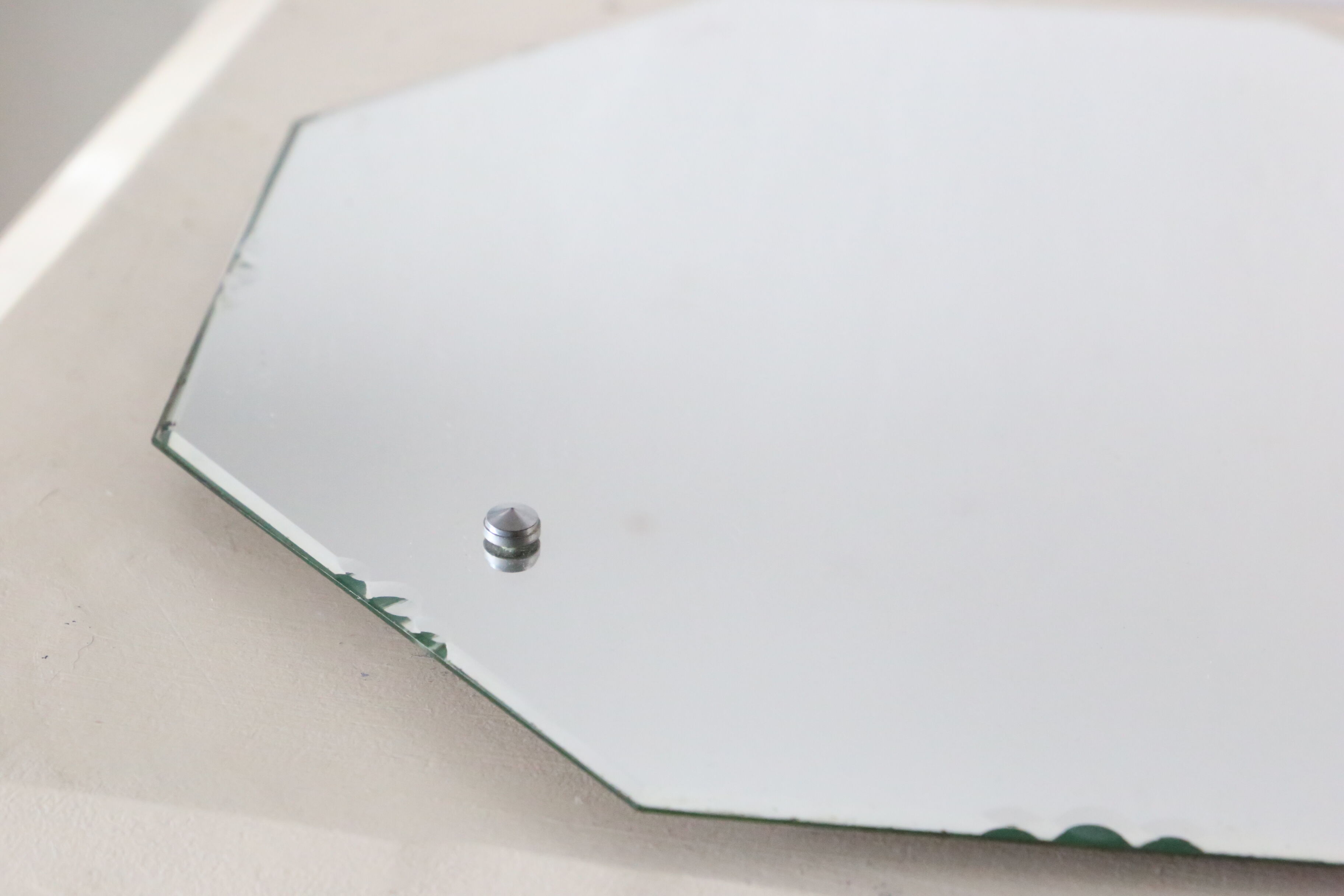 Octagonal bevelled wall mirror