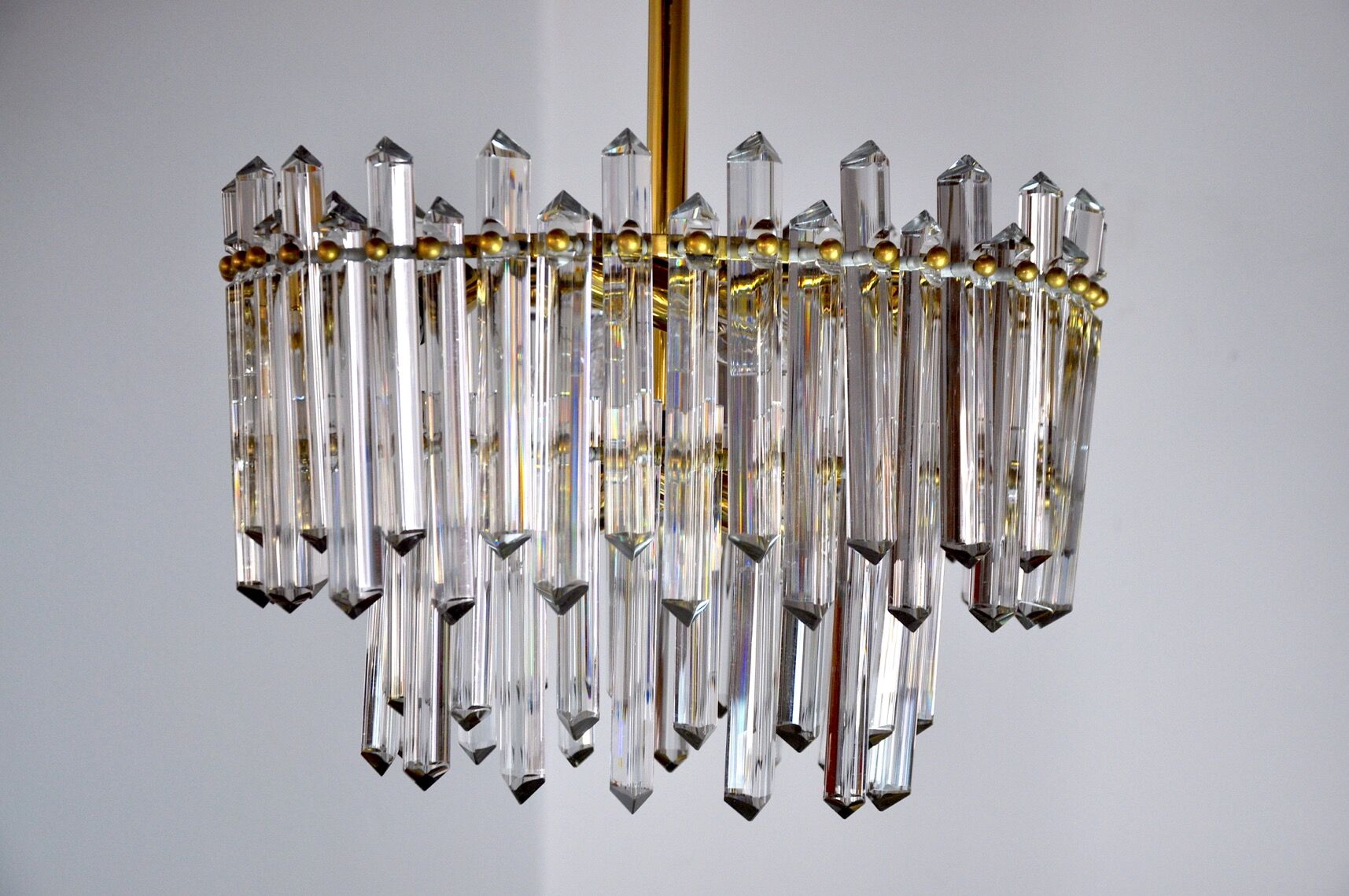 Venini chandelier for Carmer, 2 levels Italy 1970