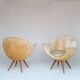 2  Egg Armchairs and sofa by Paged 50s