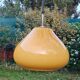 Suspension opaline vintage couleur moutarde
