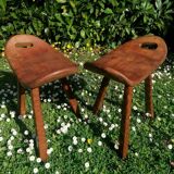 Pair of brutalist stools