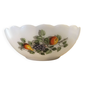 Salad bowl arcopal vintage 70s pattern fruits of france